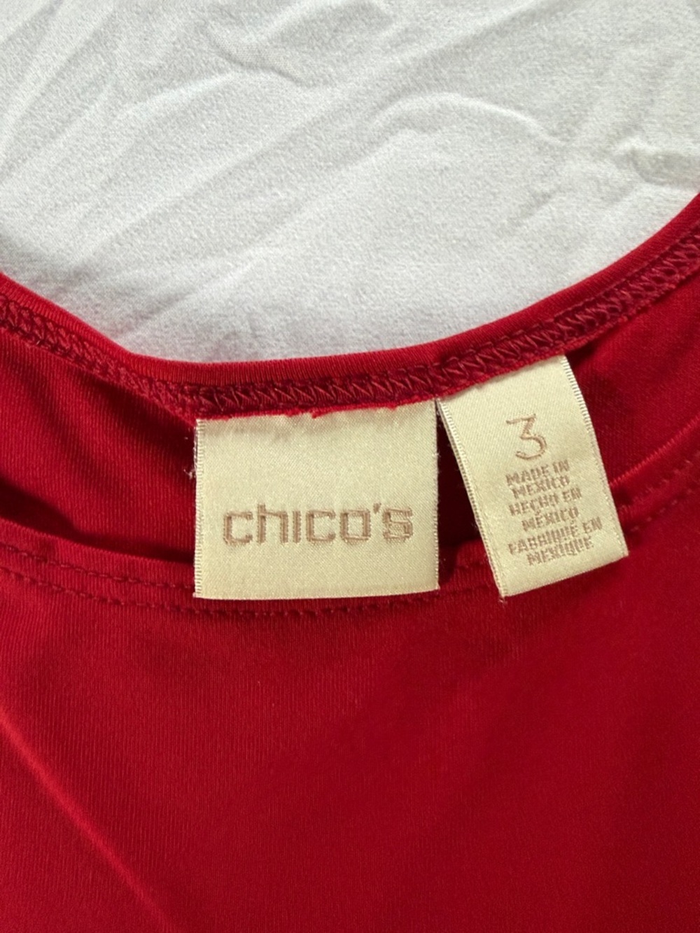 Chico's Scoop Neck Tank Duo in White and Red - Picture 2 of 6